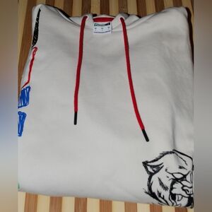 Puma Scribble Pack Graphic Hoodie Pullover White Men's Size Large LG
